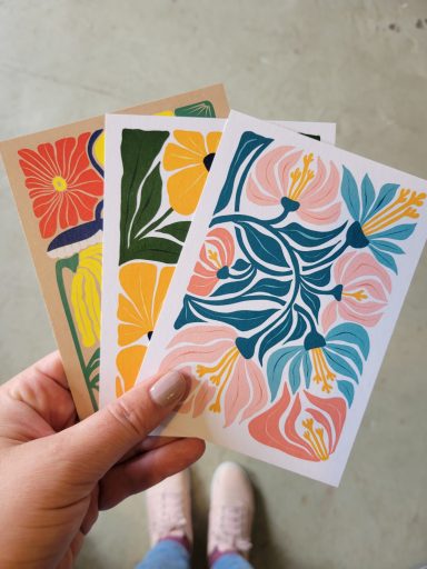 Florales Kartenset