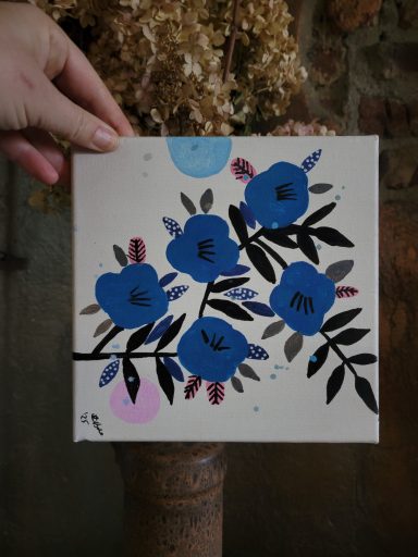 kleines florales Bild in Acryl